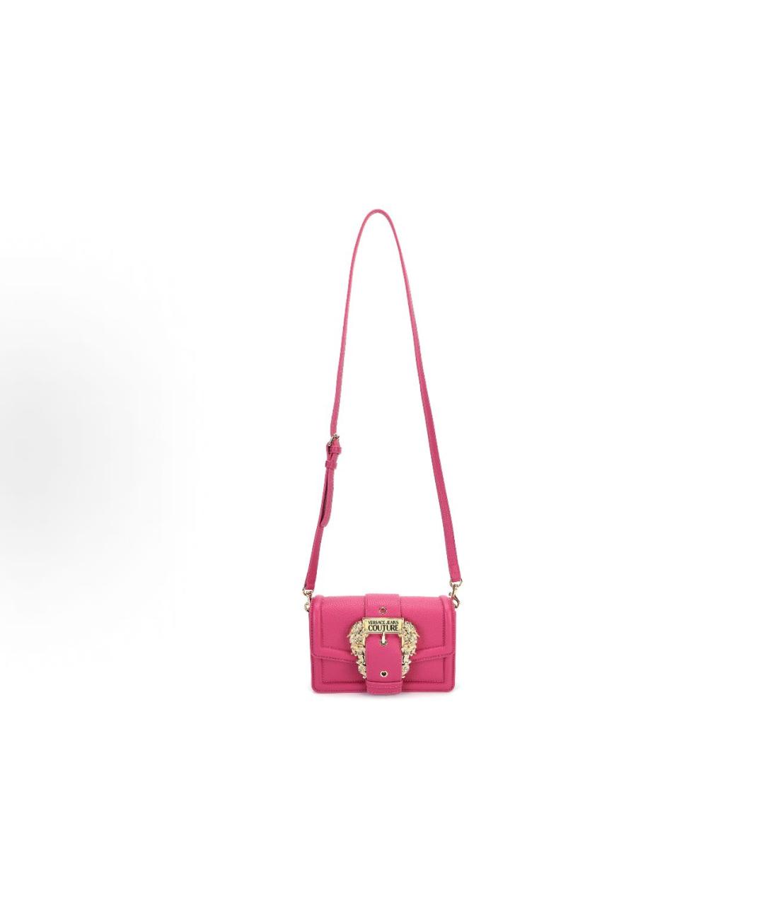 VERSACE JEANS COUTURE Розовая сумка с короткими ручками из искусственной кожи, фото 2