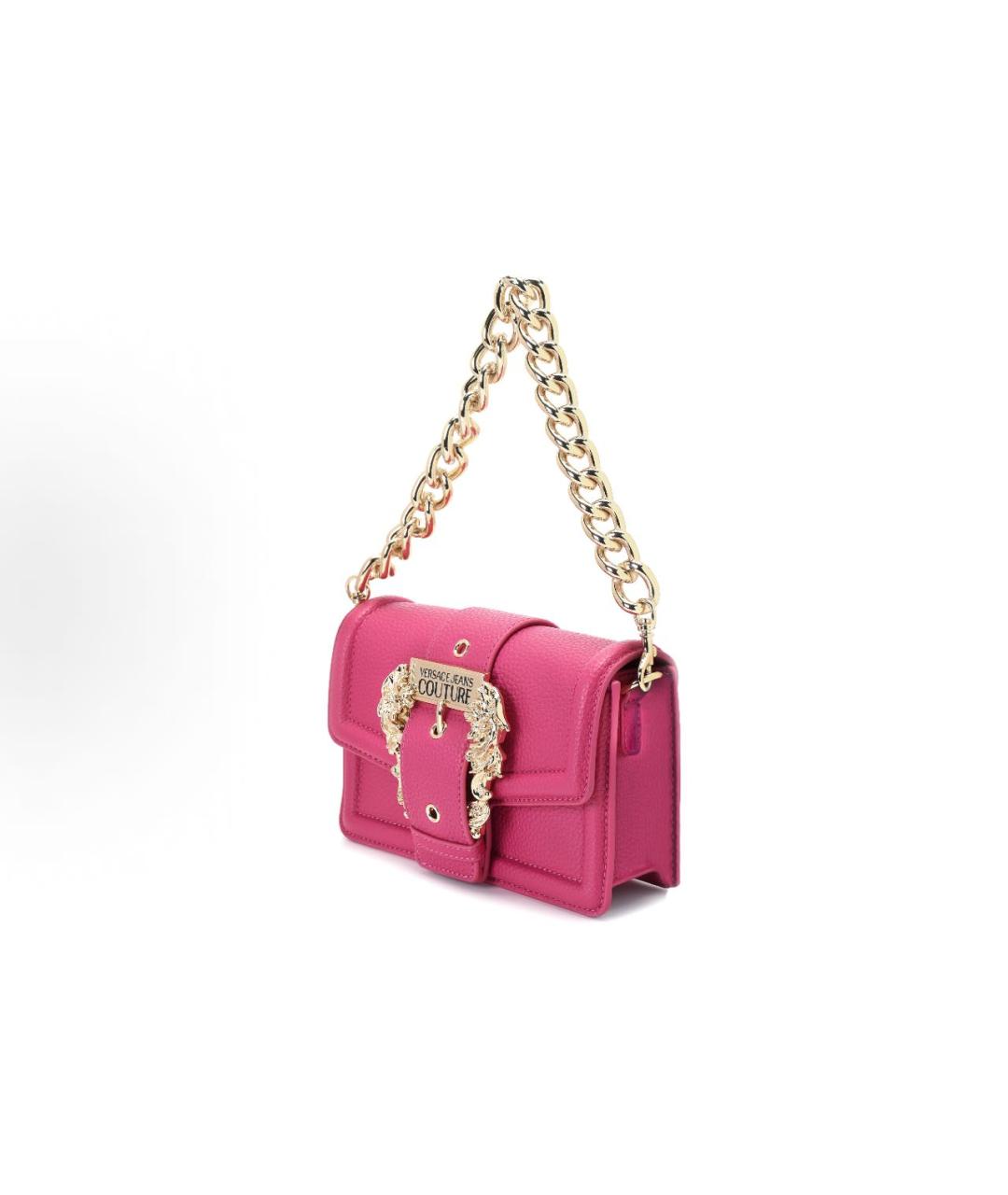 VERSACE JEANS COUTURE Розовая сумка с короткими ручками из искусственной кожи, фото 5