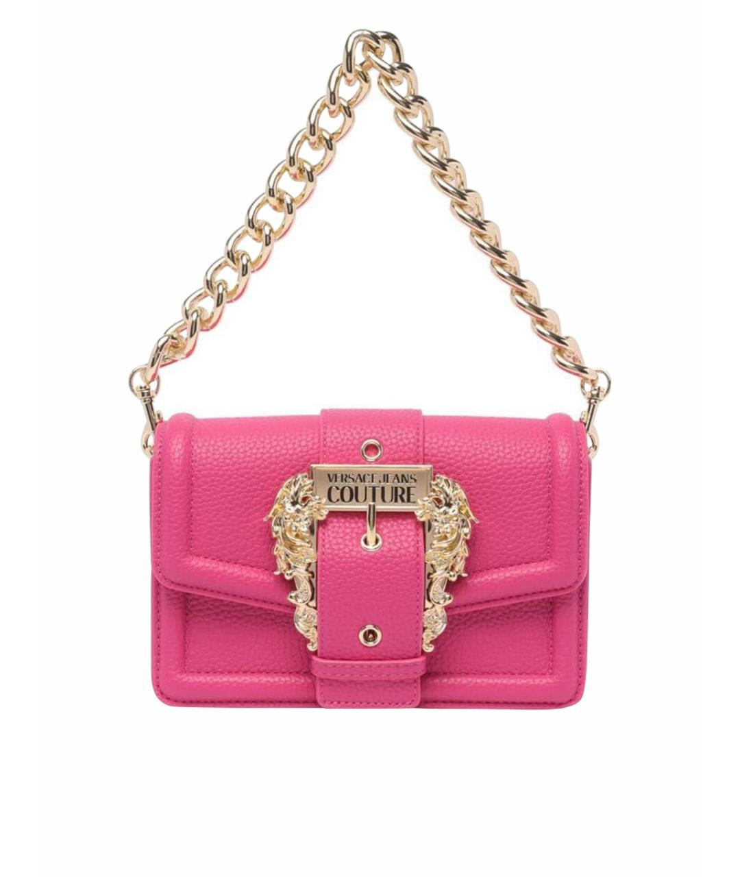 VERSACE JEANS COUTURE Розовая сумка с короткими ручками из искусственной кожи, фото 1