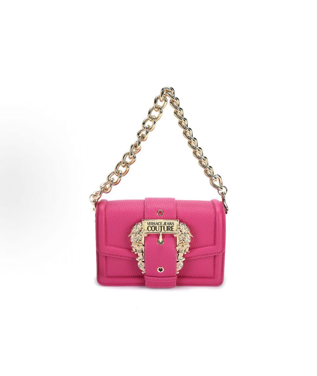 VERSACE JEANS COUTURE Розовая сумка с короткими ручками из искусственной кожи, фото 3