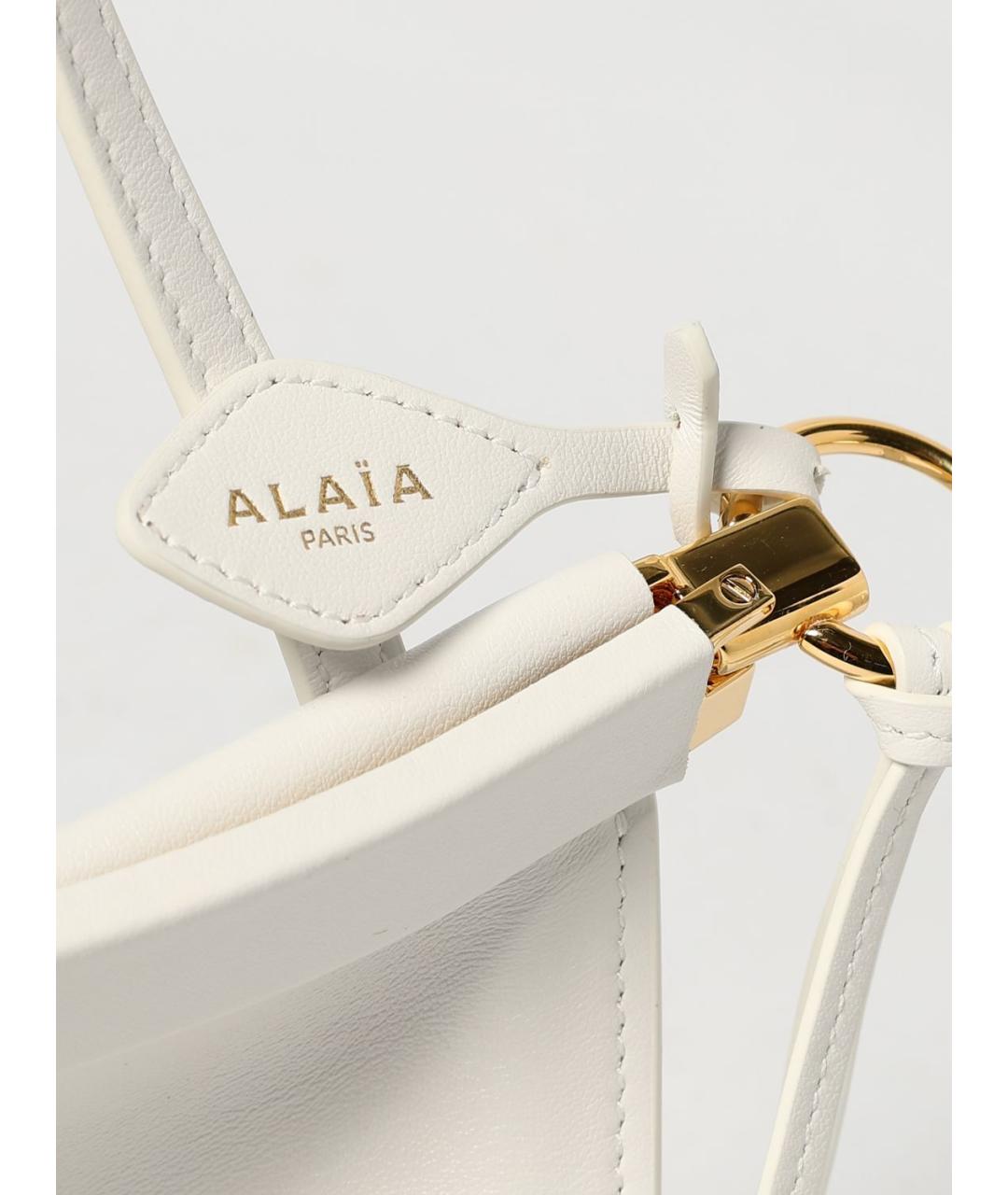 ALAIA Белая кожаная сумка через плечо, фото 4
