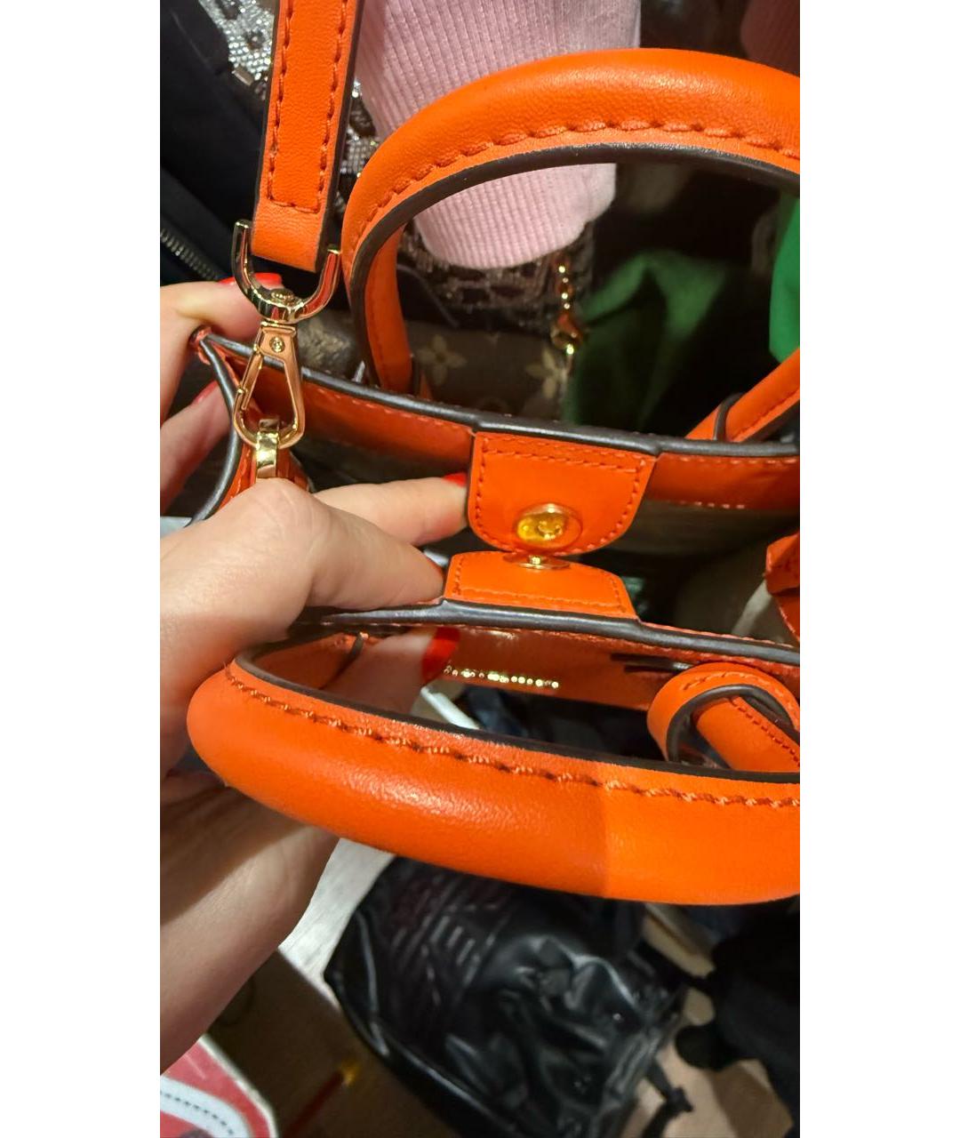 MICHAEL KORS Оранжевая кожаная сумка через плечо, фото 4