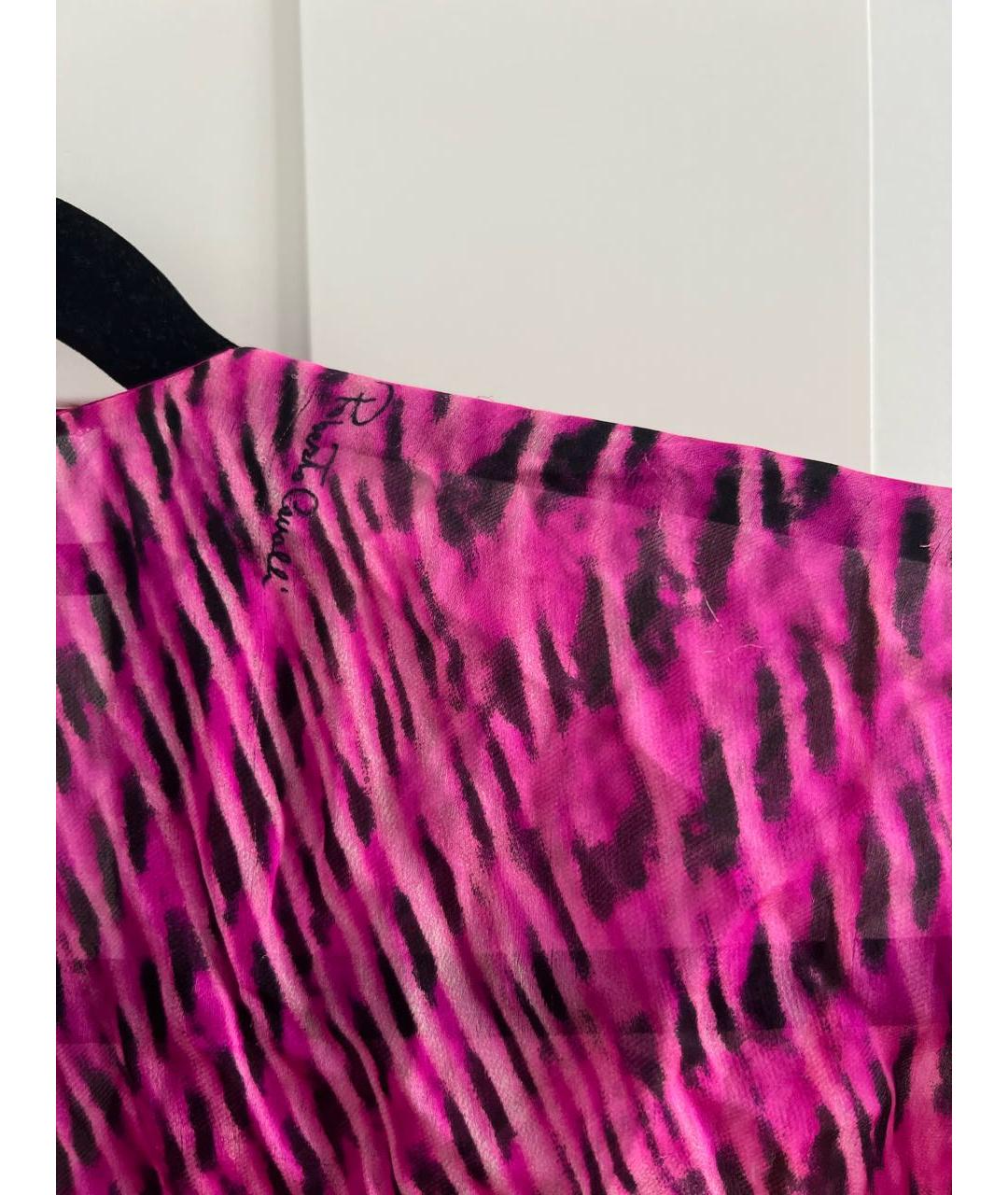 ROBERTO CAVALLI Мульти шелковое коктейльное платье, фото 3