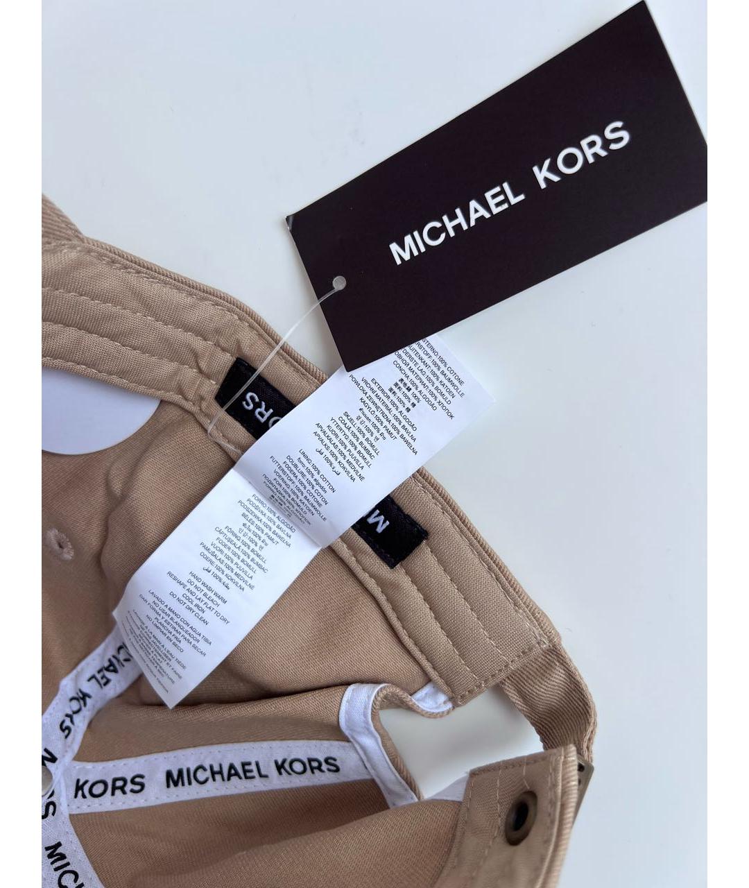 MICHAEL KORS Бежевая хлопковая кепка/бейсболка, фото 7