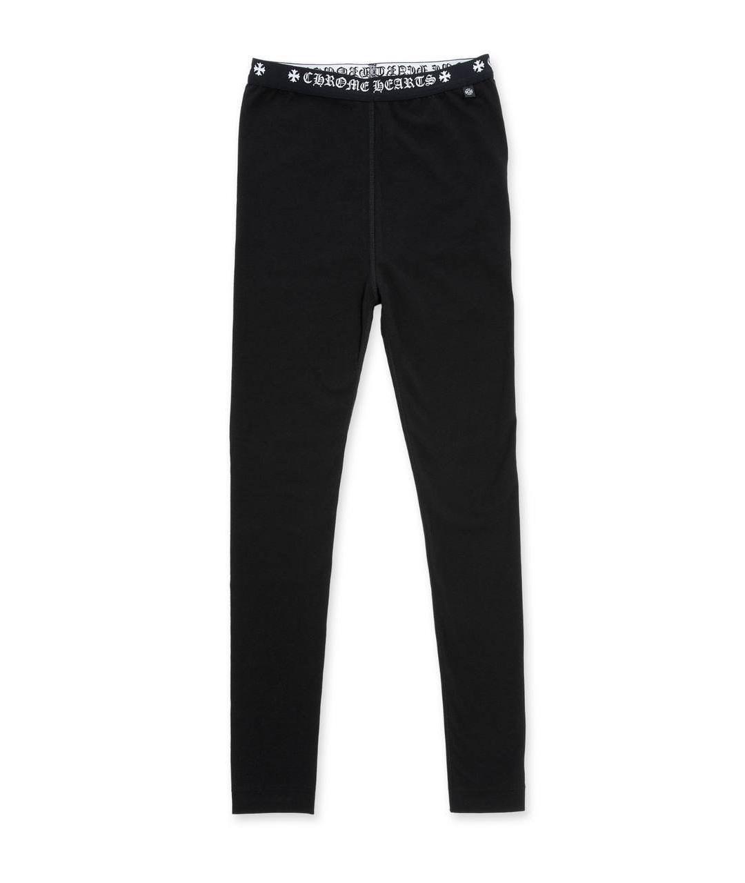 CHROME HEARTS Черные хлопковые леггинсы и велосипедки, фото 5