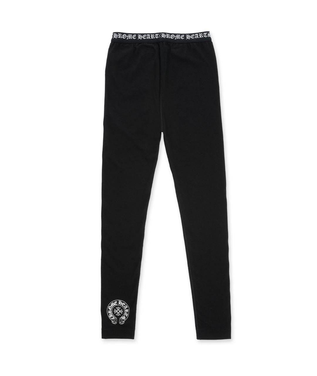 CHROME HEARTS Черные хлопковые леггинсы и велосипедки, фото 2