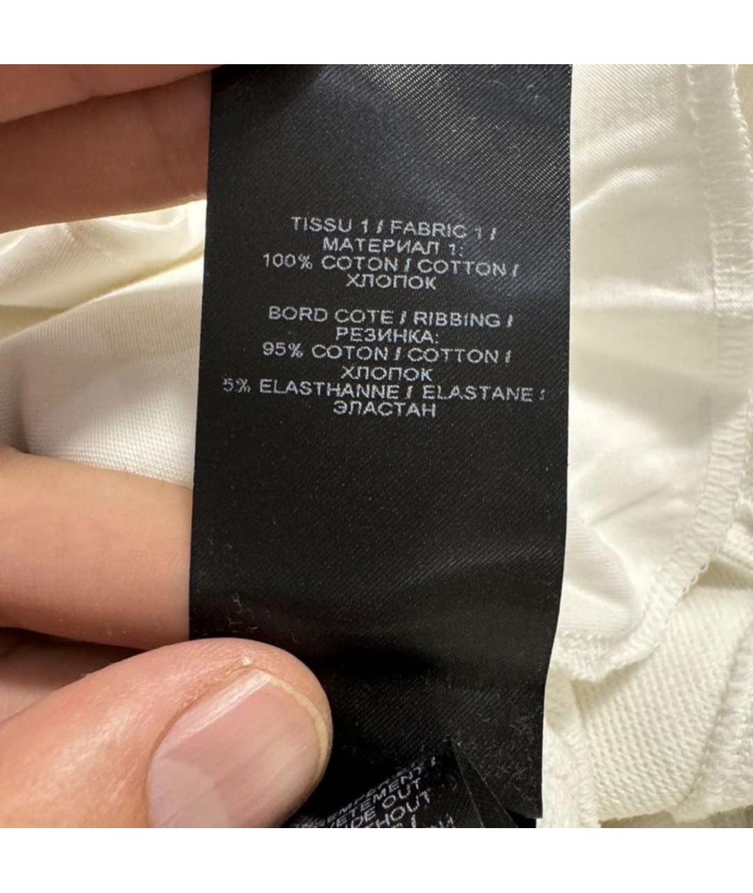 BALMAIN Белые хлопковые брюки узкие, фото 7