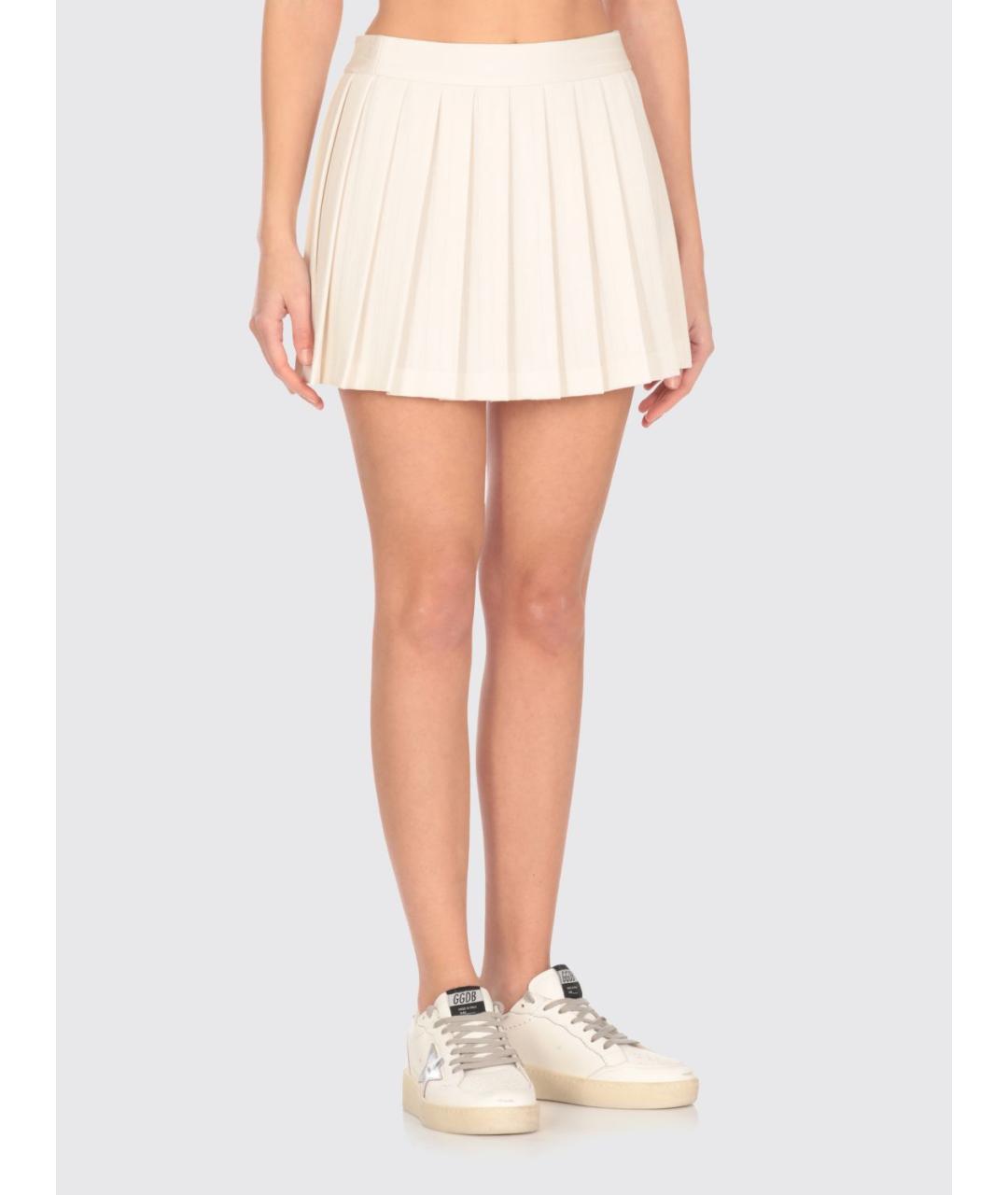 GOLDEN GOOSE DELUXE BRAND Белая юбка мини, фото 2