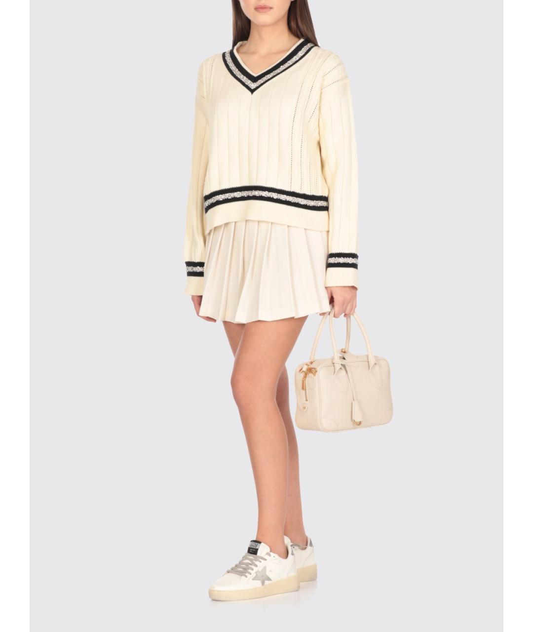 GOLDEN GOOSE DELUXE BRAND Белая юбка мини, фото 3