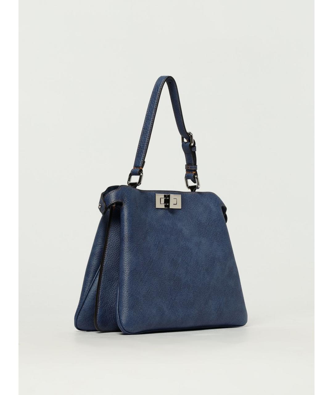 FENDI Синяя кожаная сумка тоут, фото 2