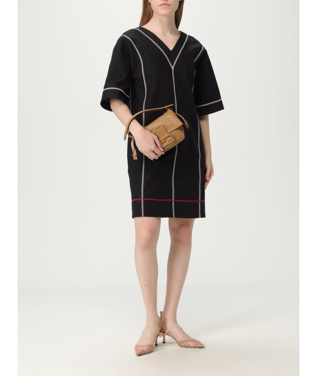 FENDI Бежевая кожаная сумка через плечо, фото 4