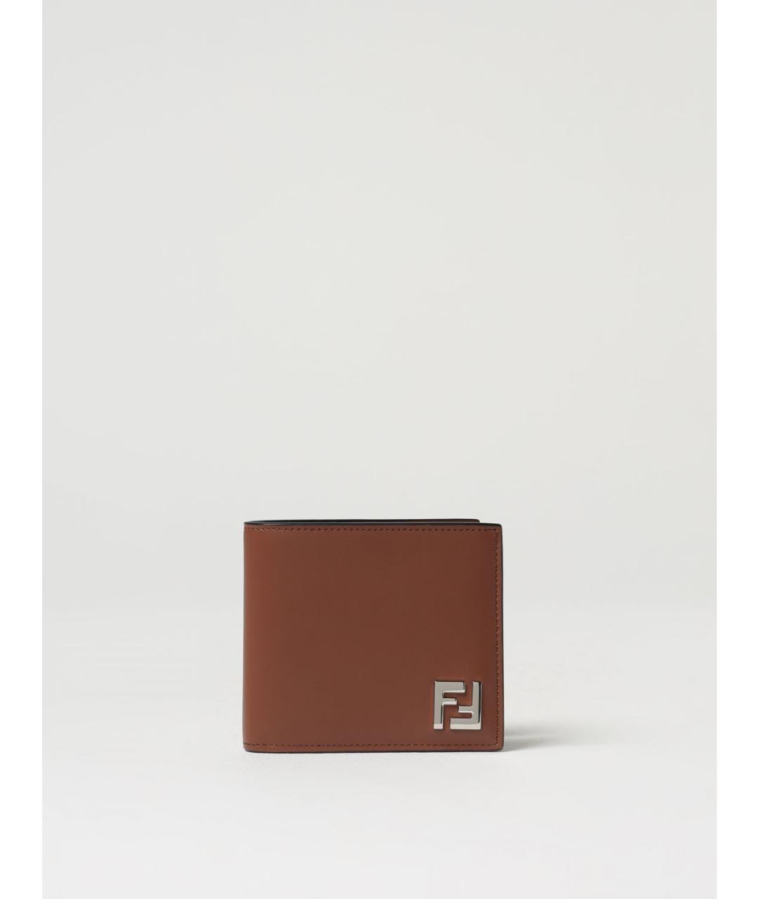 FENDI Коричневый кожаный кошелек, фото 4