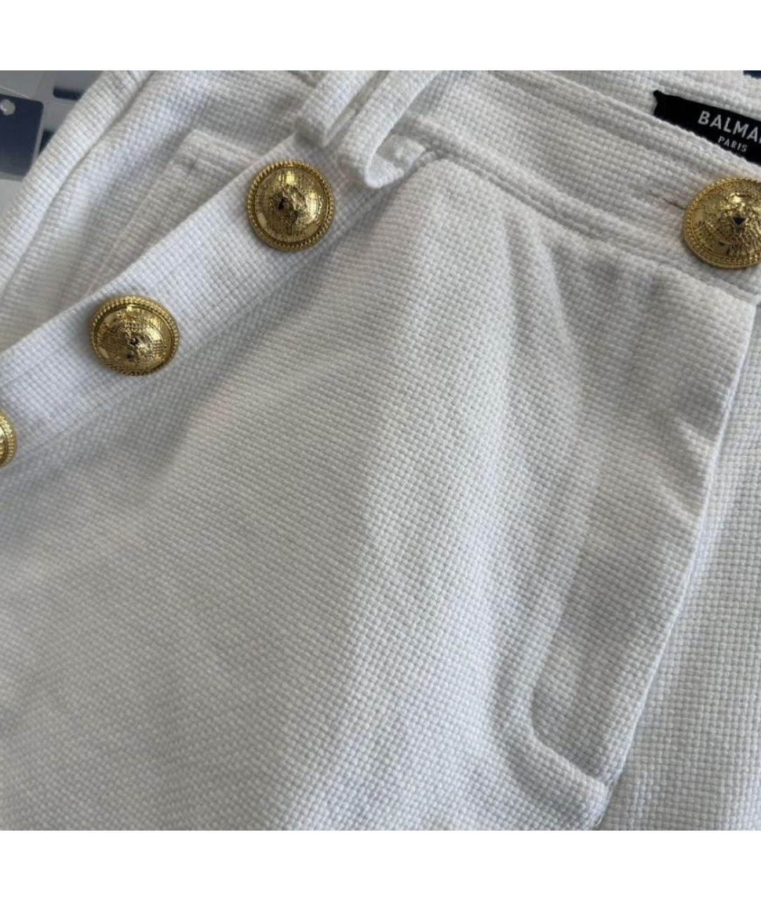 BALMAIN Белые хлопковые шорты, фото 3