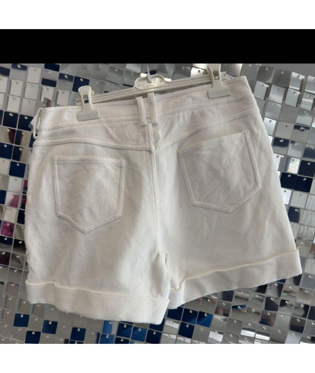 BALMAIN Белые хлопковые шорты, фото 2