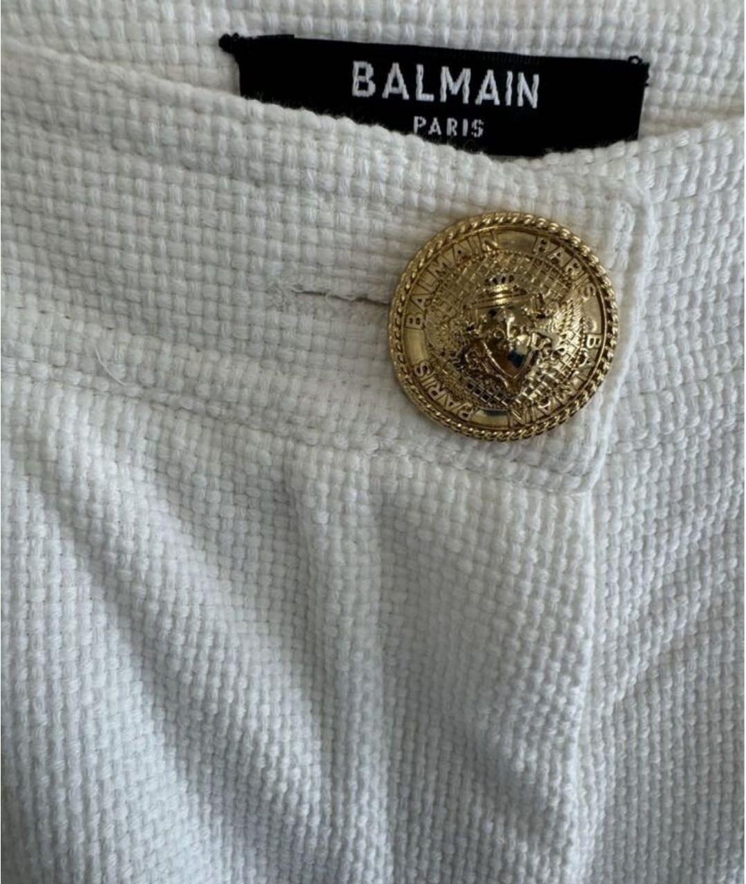 BALMAIN Белые хлопковые шорты, фото 5