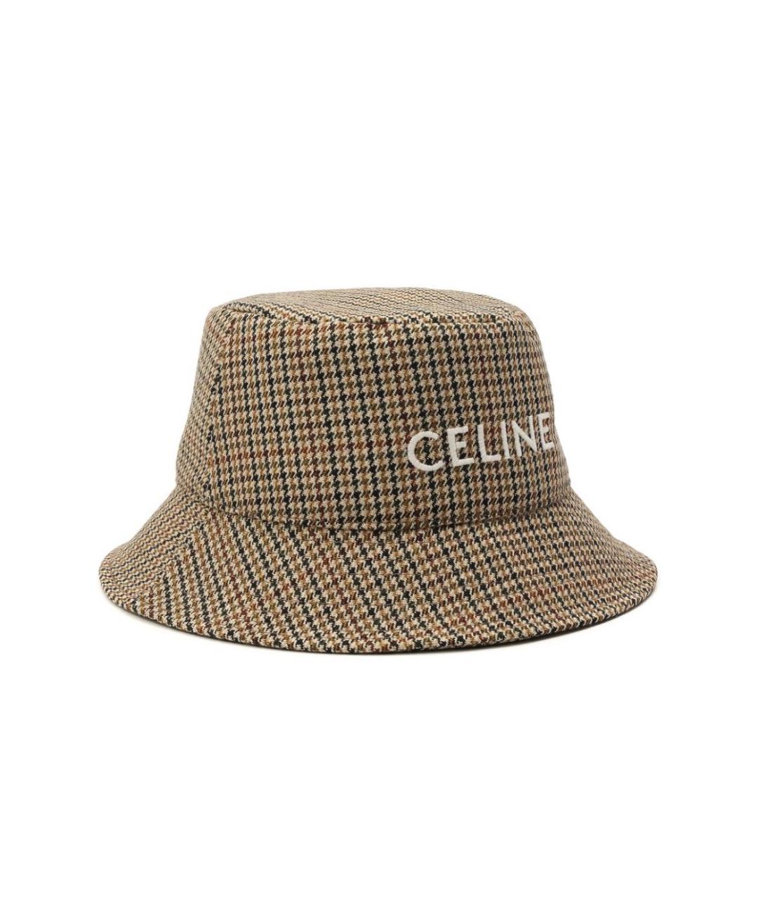 CELINE Коричневая шерстяная панама, фото 4