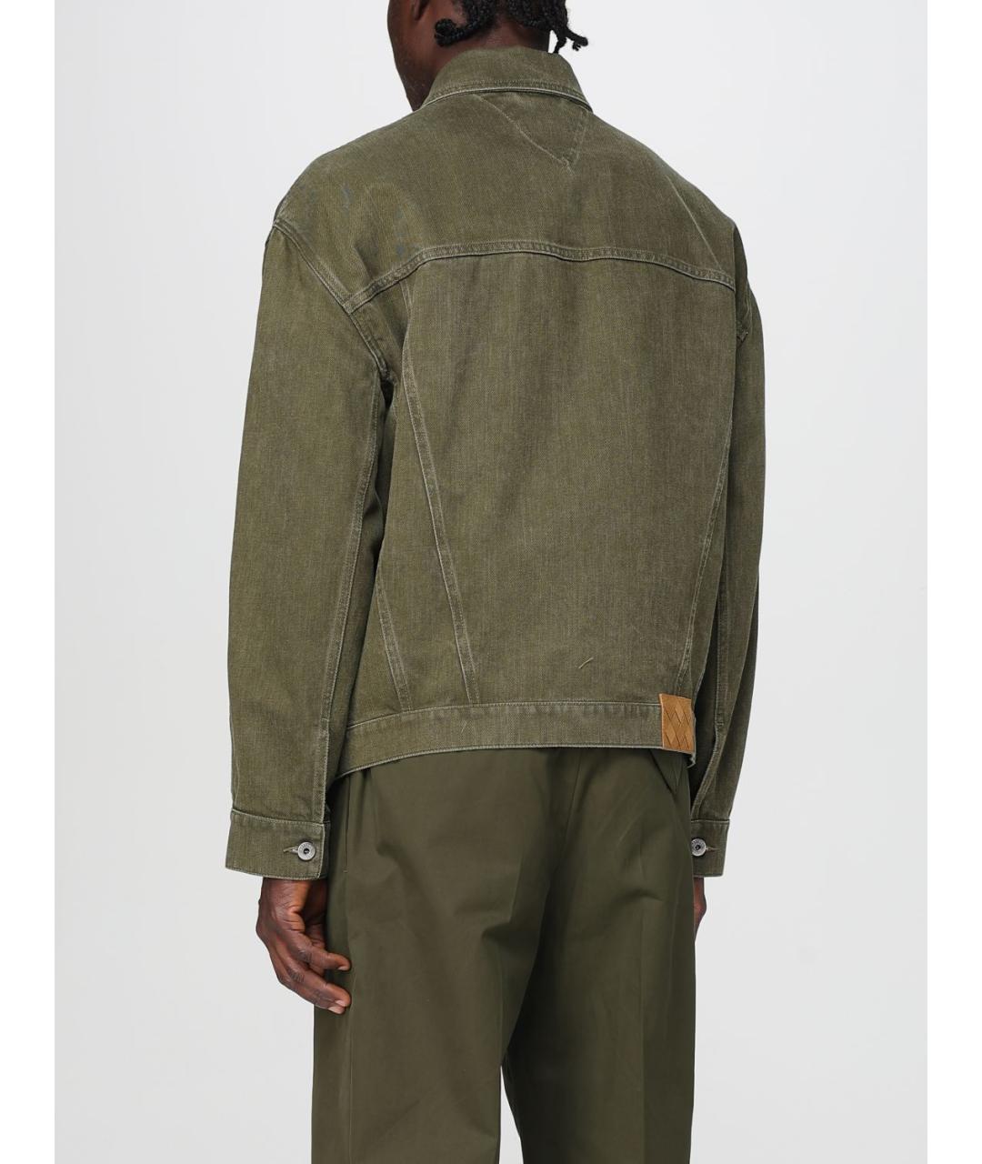 BOTTEGA VENETA Хаки хлопковая куртка, фото 4