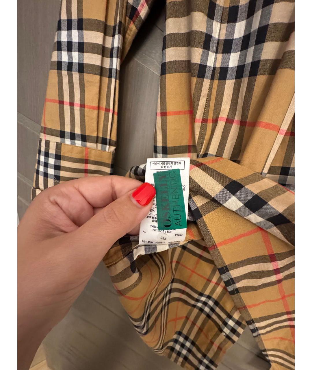 BURBERRY Мульти хлопковая рубашка, фото 6