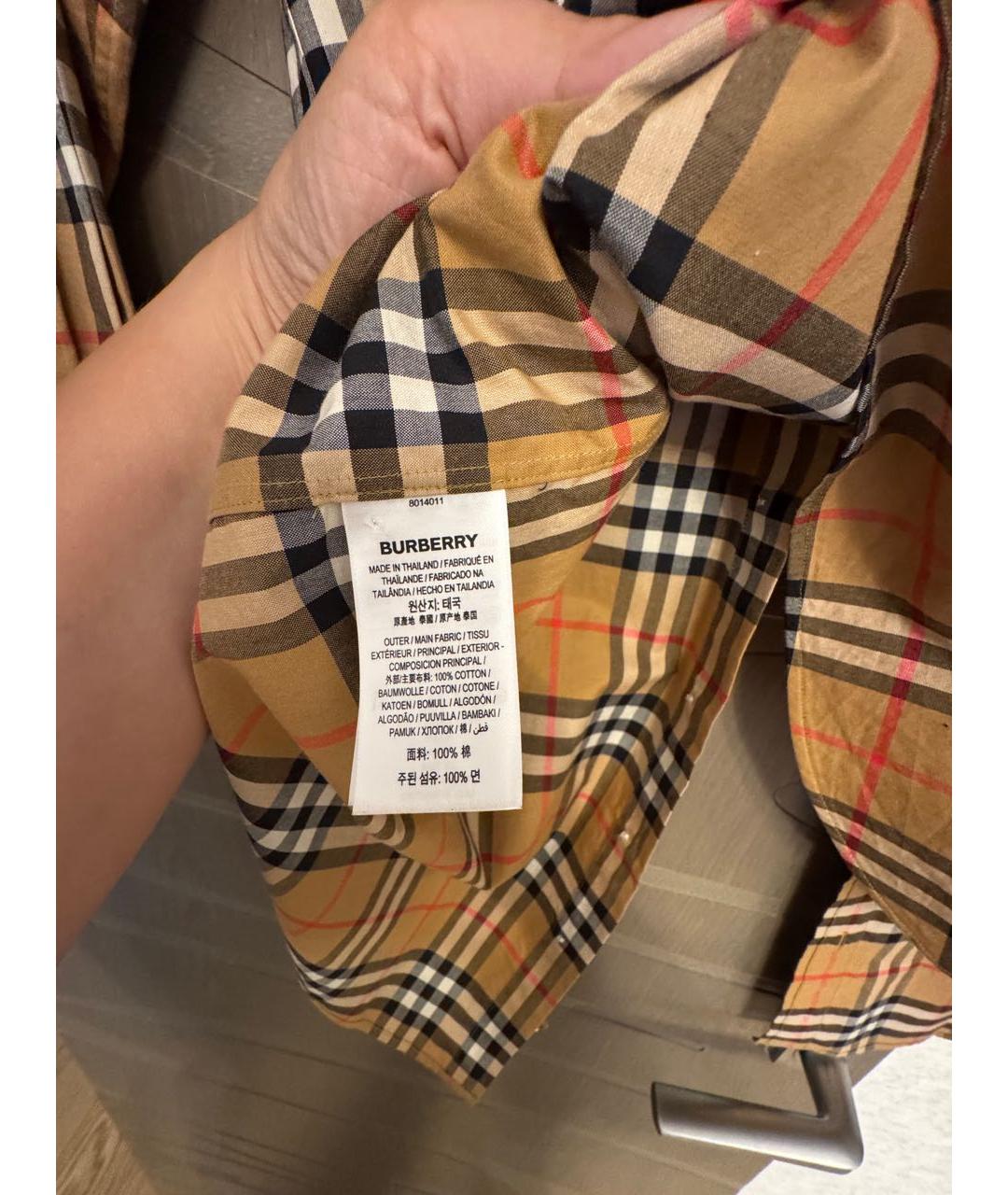 BURBERRY Мульти хлопковая рубашка, фото 5
