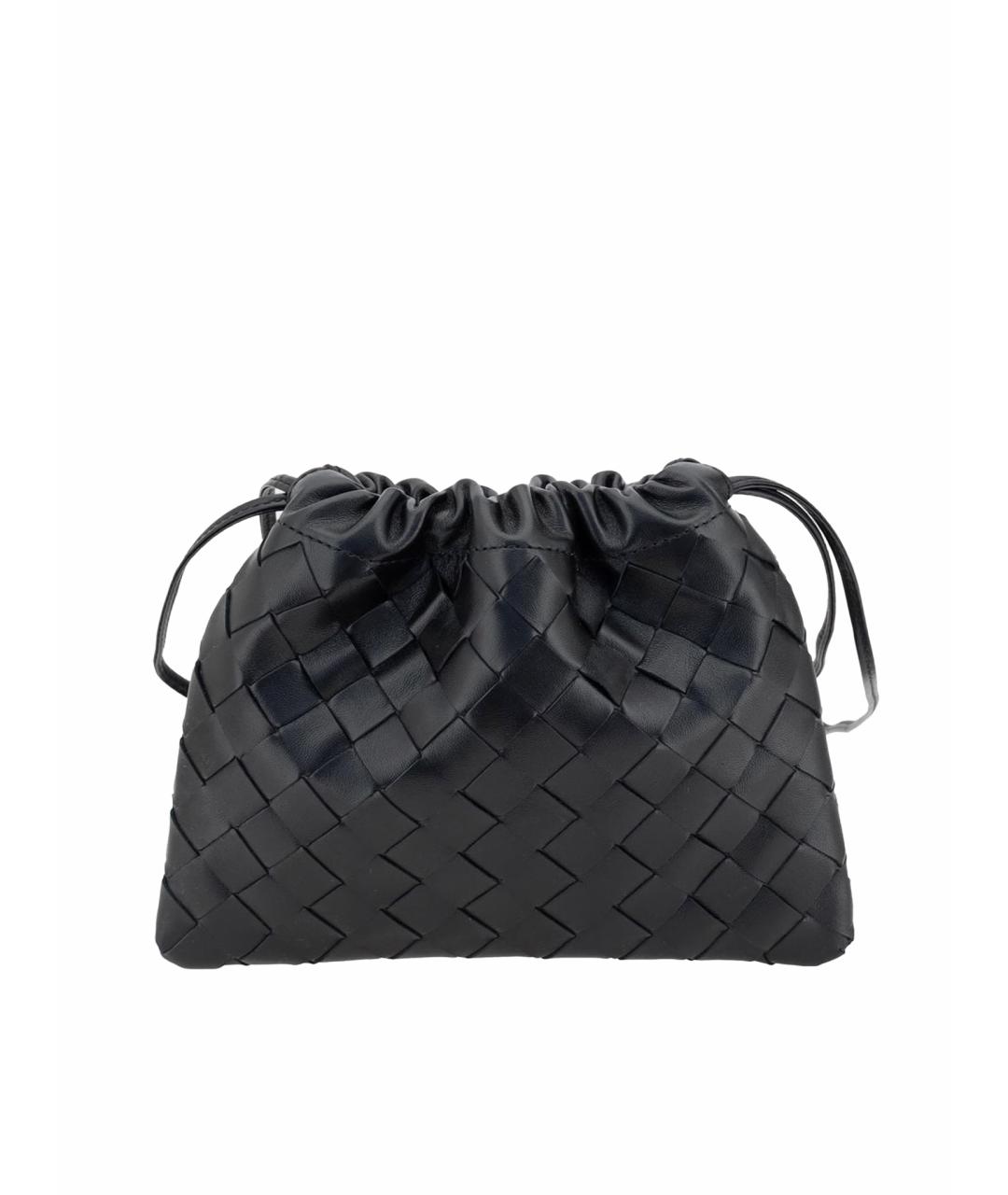 BOTTEGA VENETA Черная кожаная сумка через плечо, фото 1