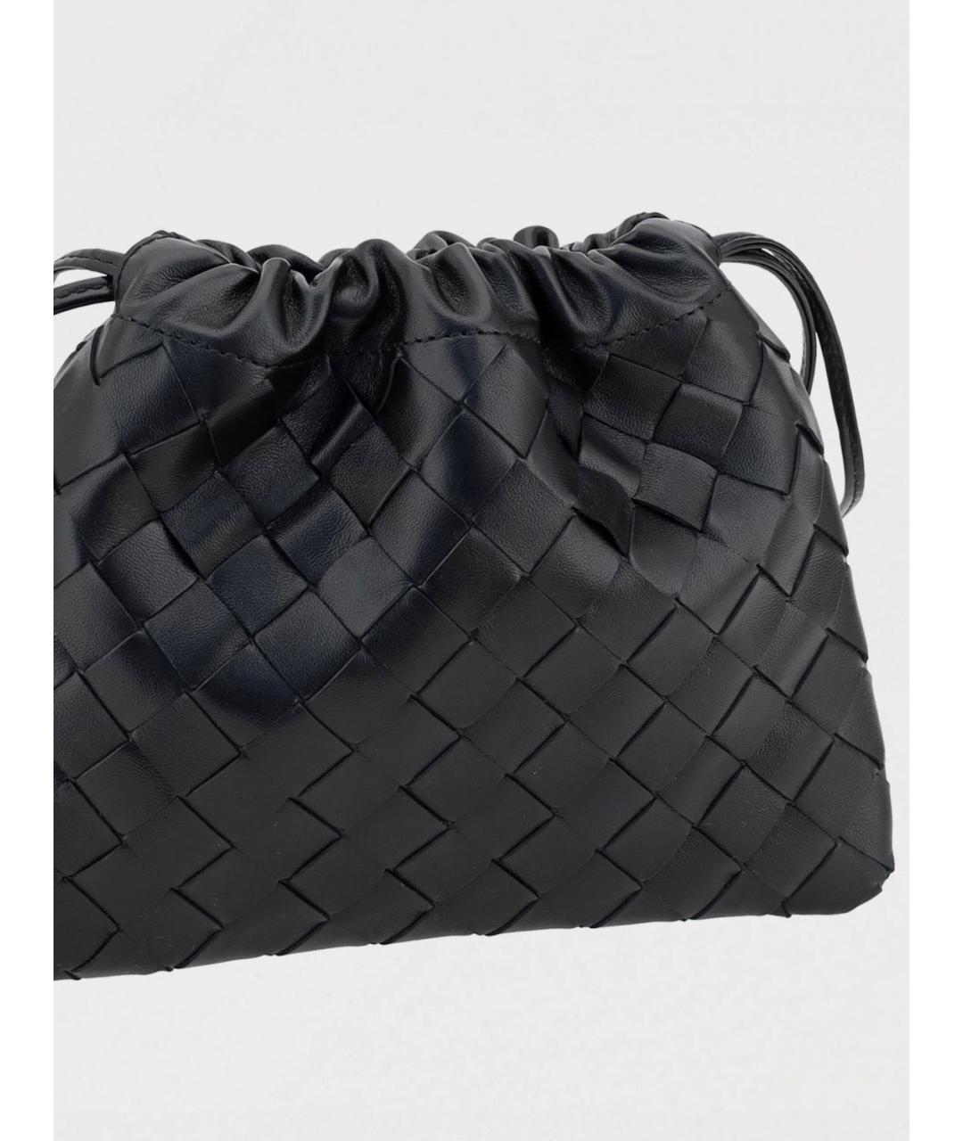BOTTEGA VENETA Черная кожаная сумка через плечо, фото 3