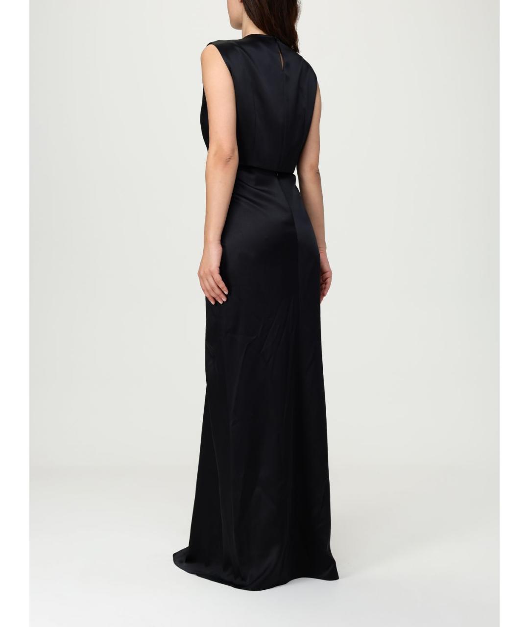 MAX MARA Черное шелковое платье, фото 3