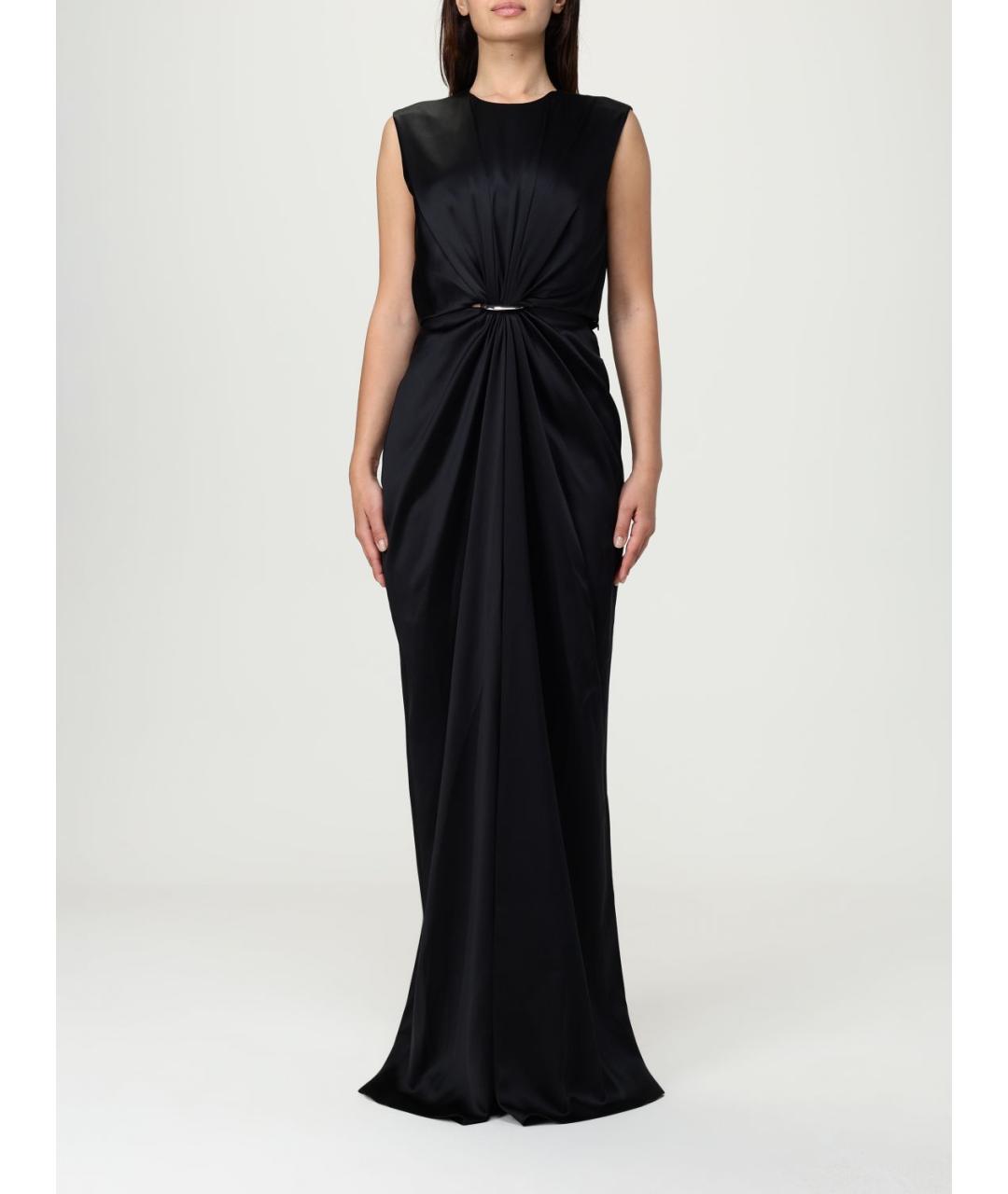 MAX MARA Черное шелковое платье, фото 2