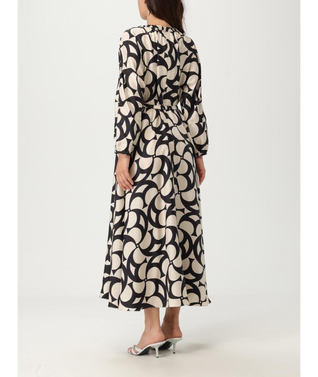 'S MAX MARA Бежевое шелковое повседневное платье, фото 3