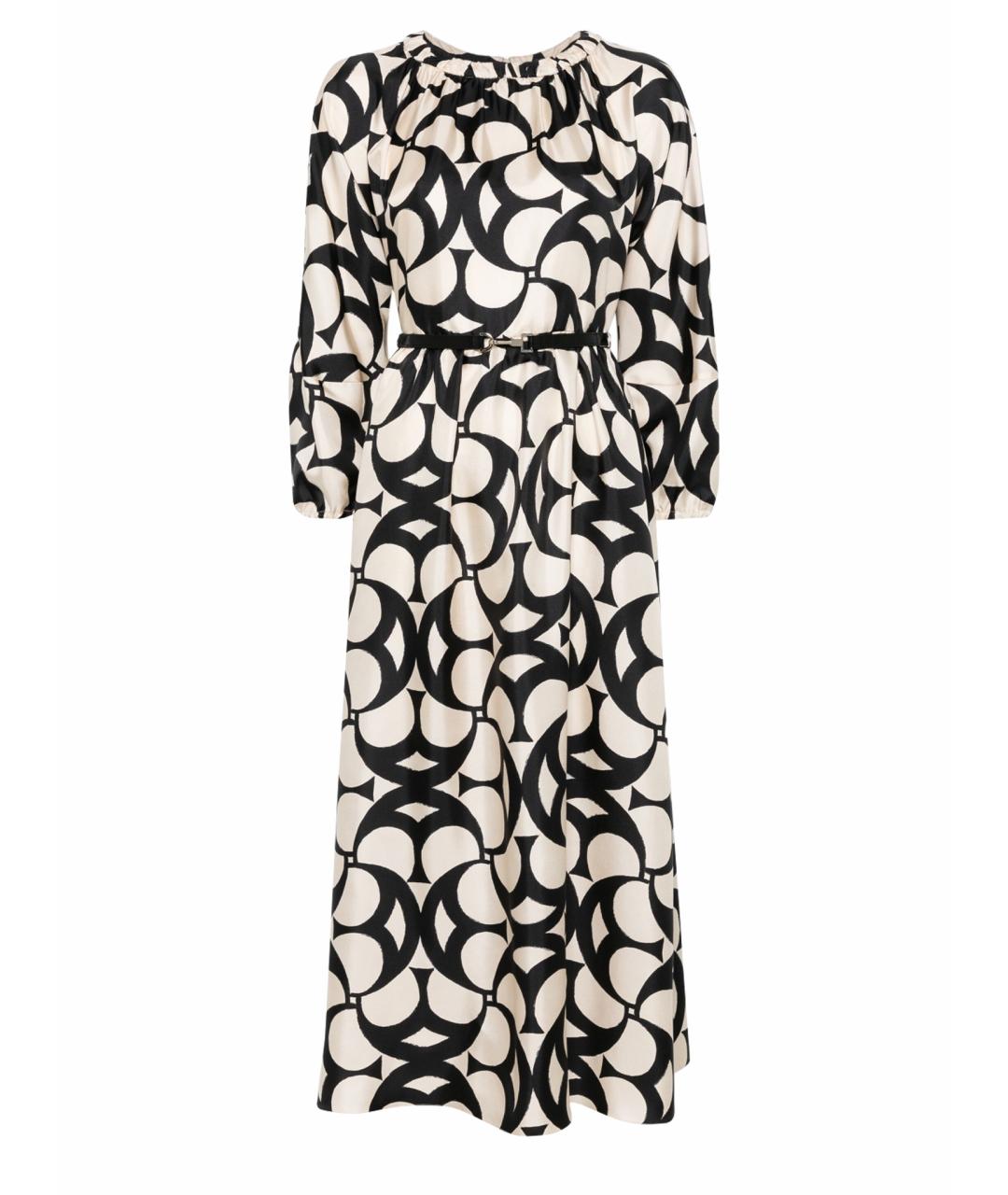 'S MAX MARA Бежевое шелковое повседневное платье, фото 1