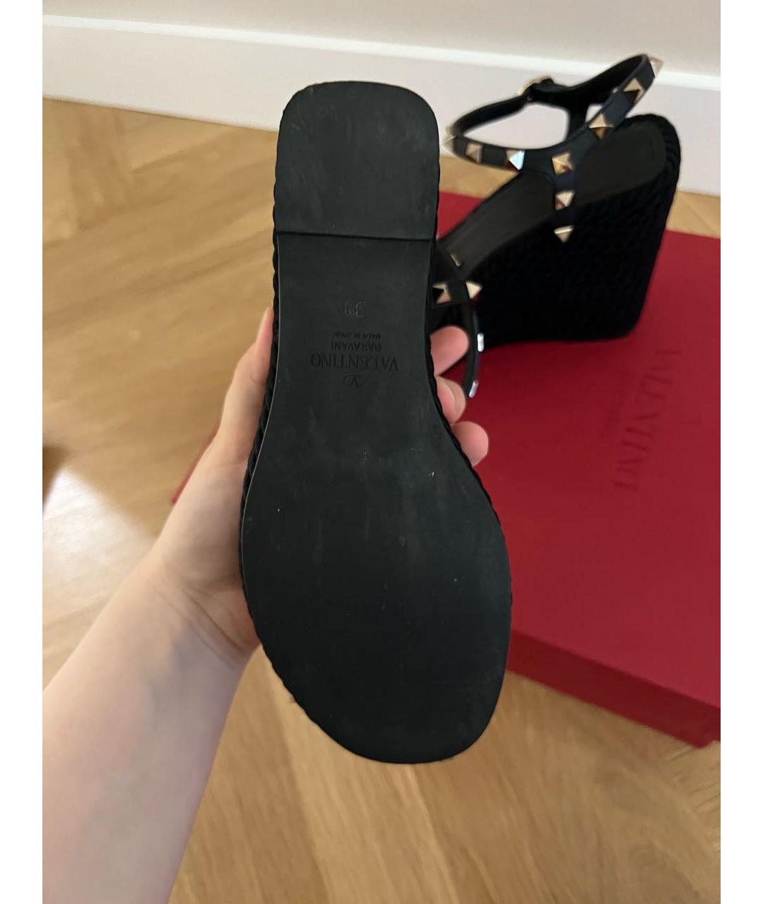 VALENTINO Черные босоножки, фото 5