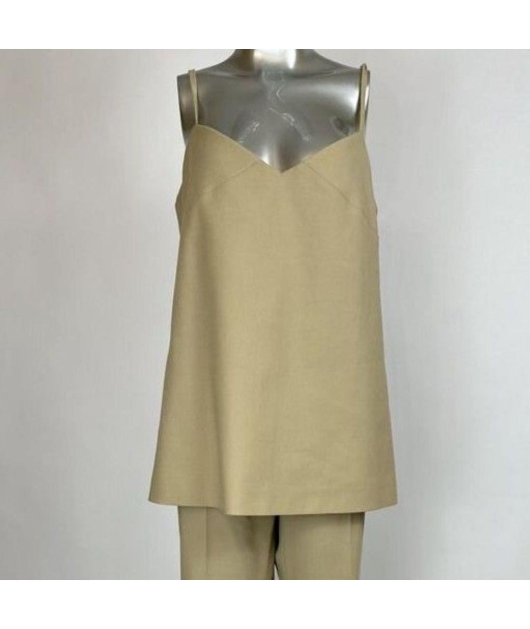 MAX MARA Бежевый хлопковый костюм с брюками, фото 8
