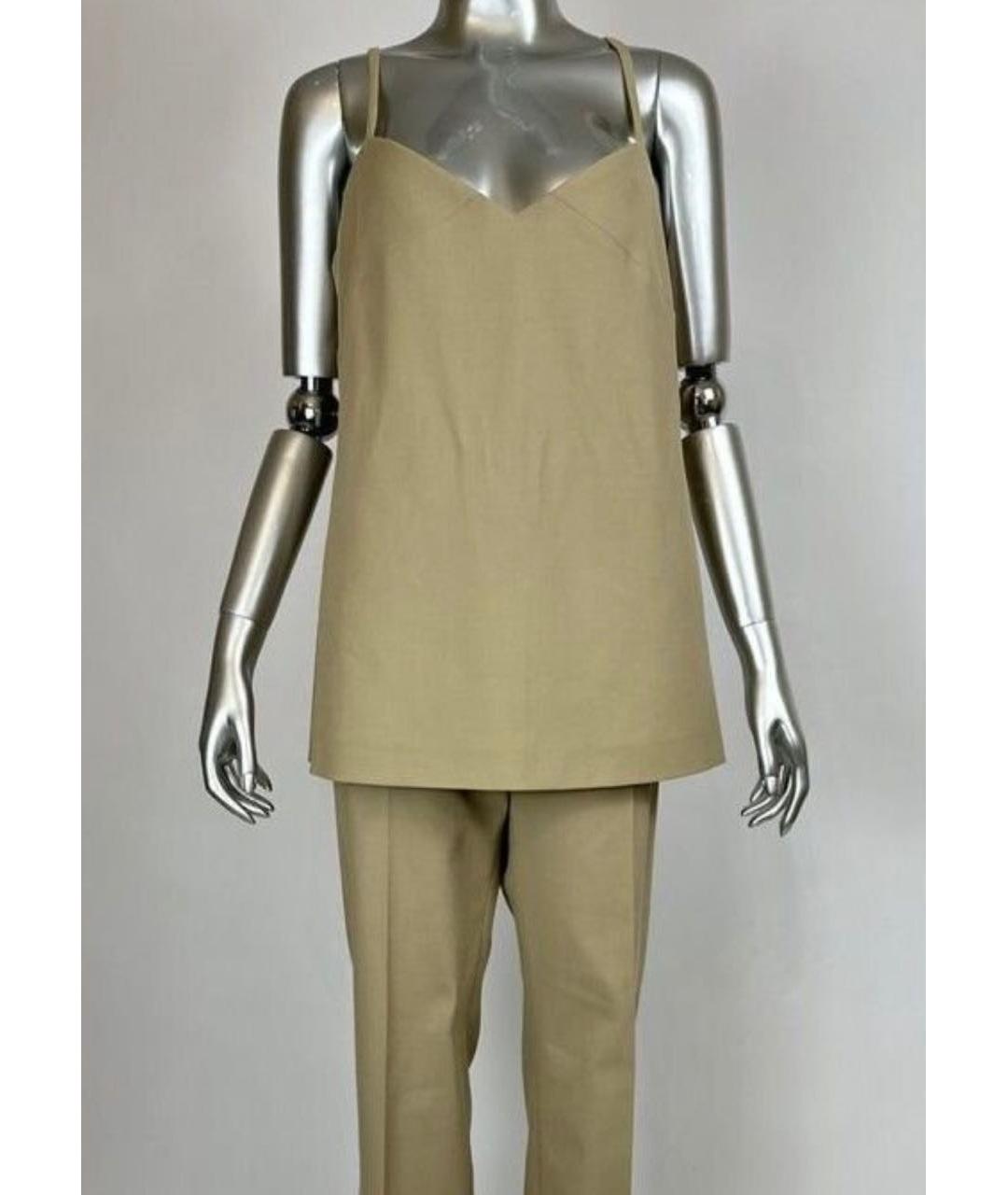 MAX MARA Бежевый хлопковый костюм с брюками, фото 5