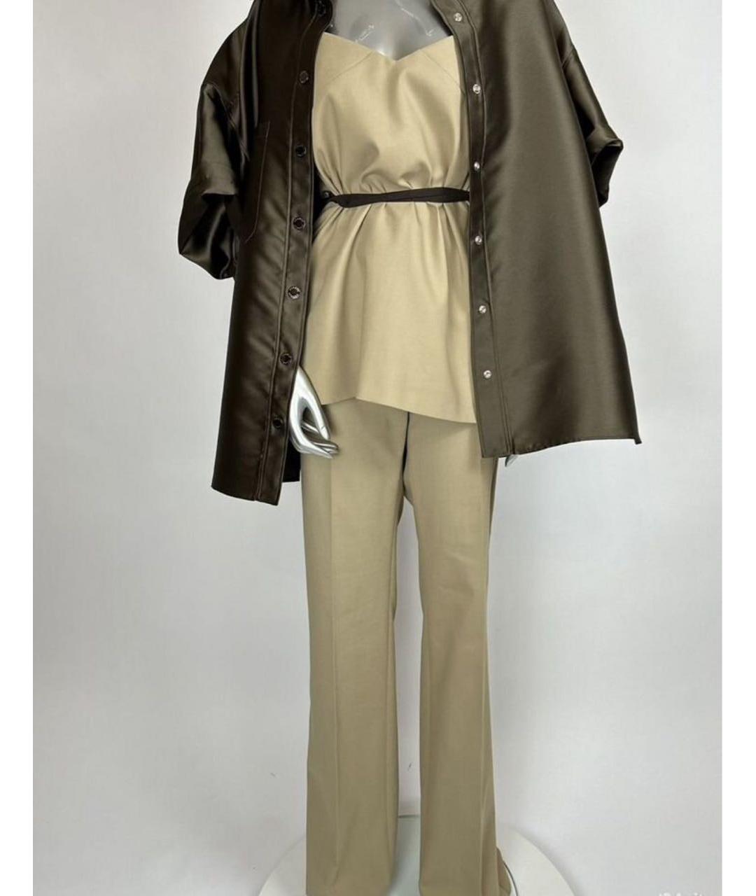 MAX MARA Бежевый хлопковый костюм с брюками, фото 7
