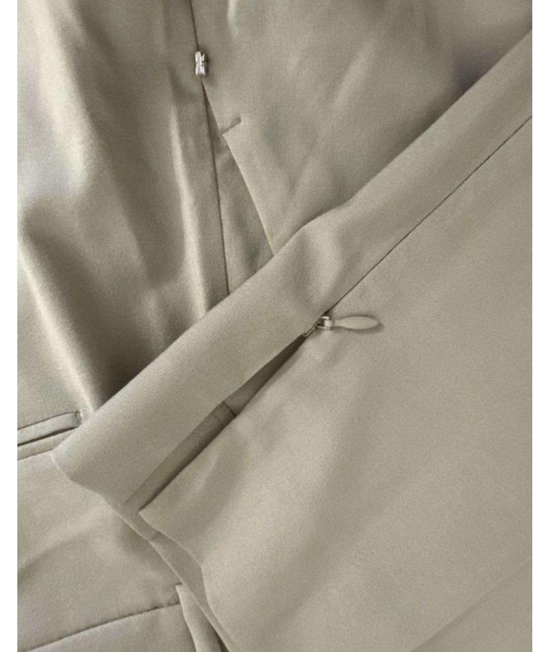 MAX MARA Бежевые вискозные брюки узкие, фото 4