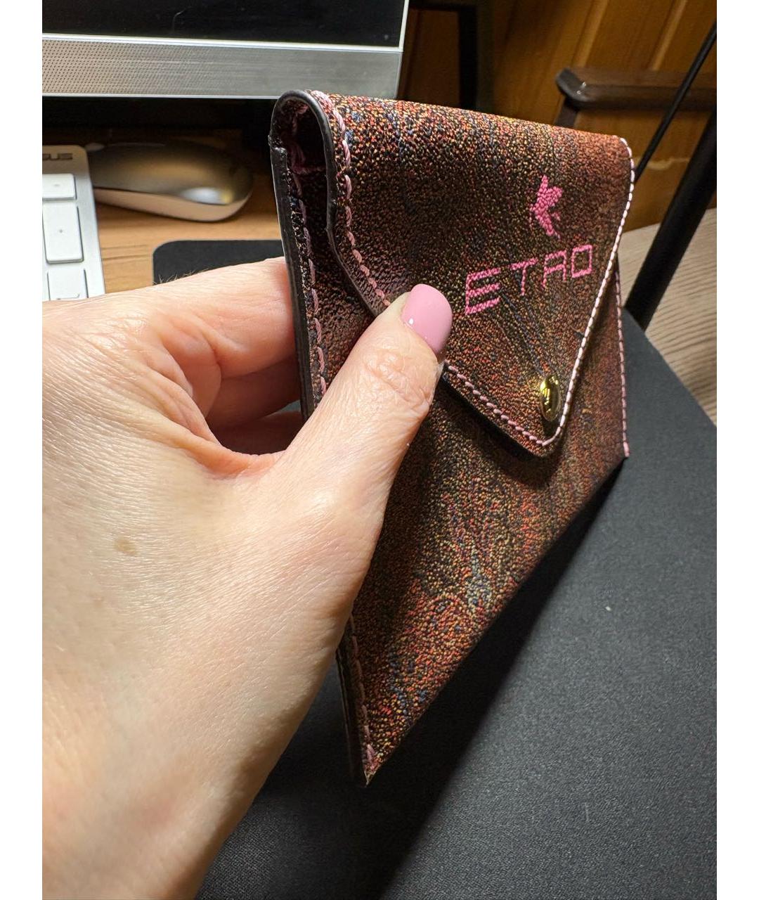 ETRO Коричневый кошелек, фото 2