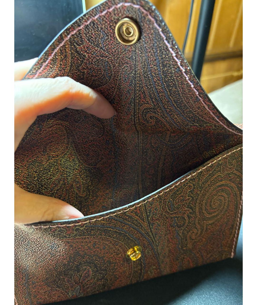 ETRO Коричневый кошелек, фото 4