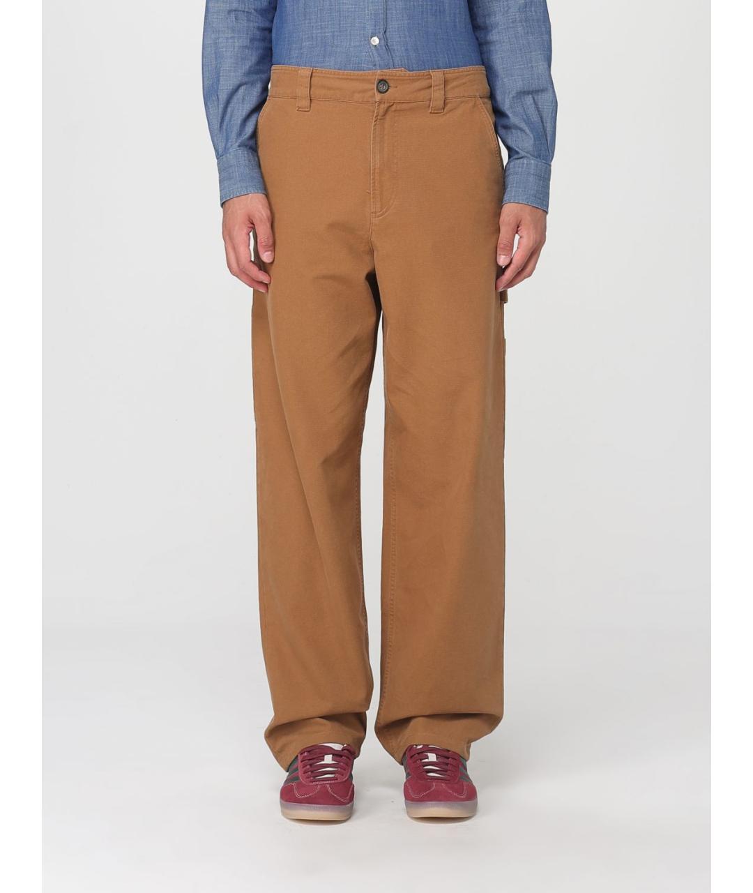 A.P.C. Коричневые хлопковые повседневные брюки, фото 2