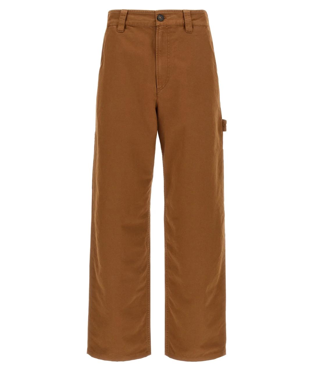 A.P.C. Коричневые хлопковые повседневные брюки, фото 1
