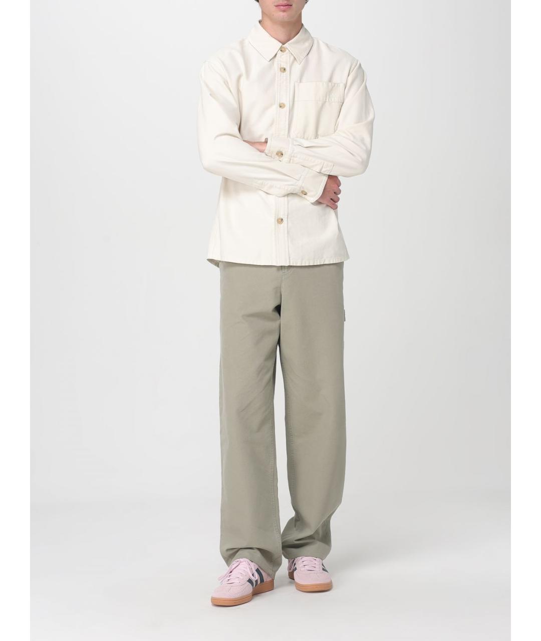 A.P.C. Зеленые хлопковые повседневные брюки, фото 3