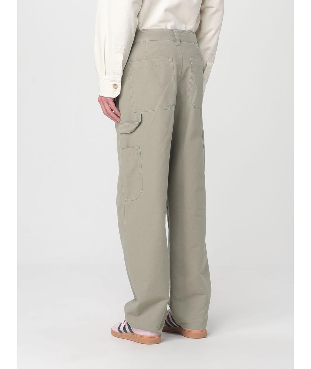 A.P.C. Зеленые хлопковые повседневные брюки, фото 4