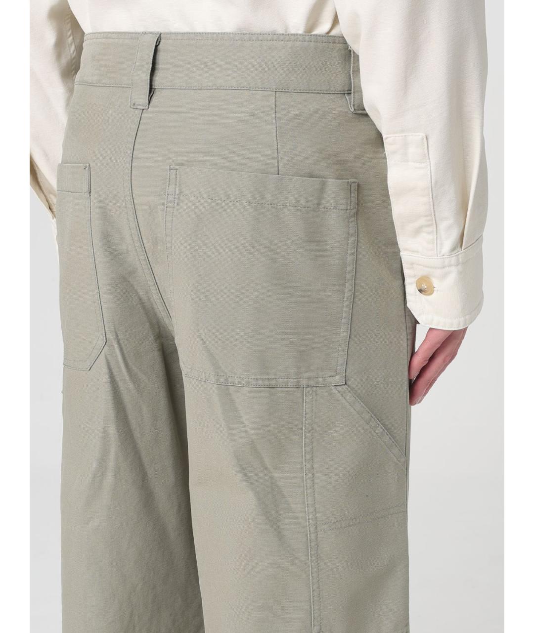 A.P.C. Зеленые хлопковые повседневные брюки, фото 5