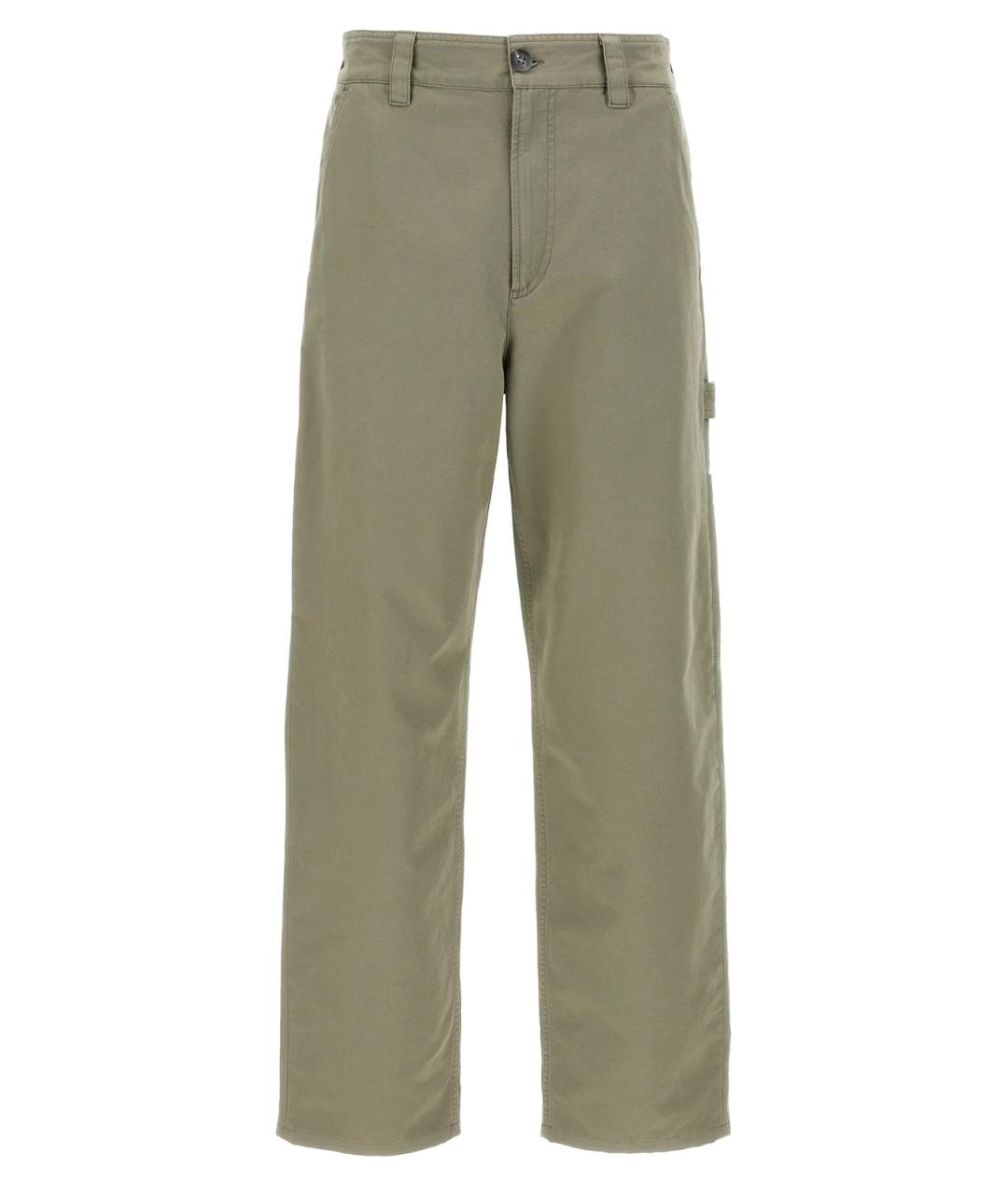A.P.C. Зеленые хлопковые повседневные брюки, фото 1