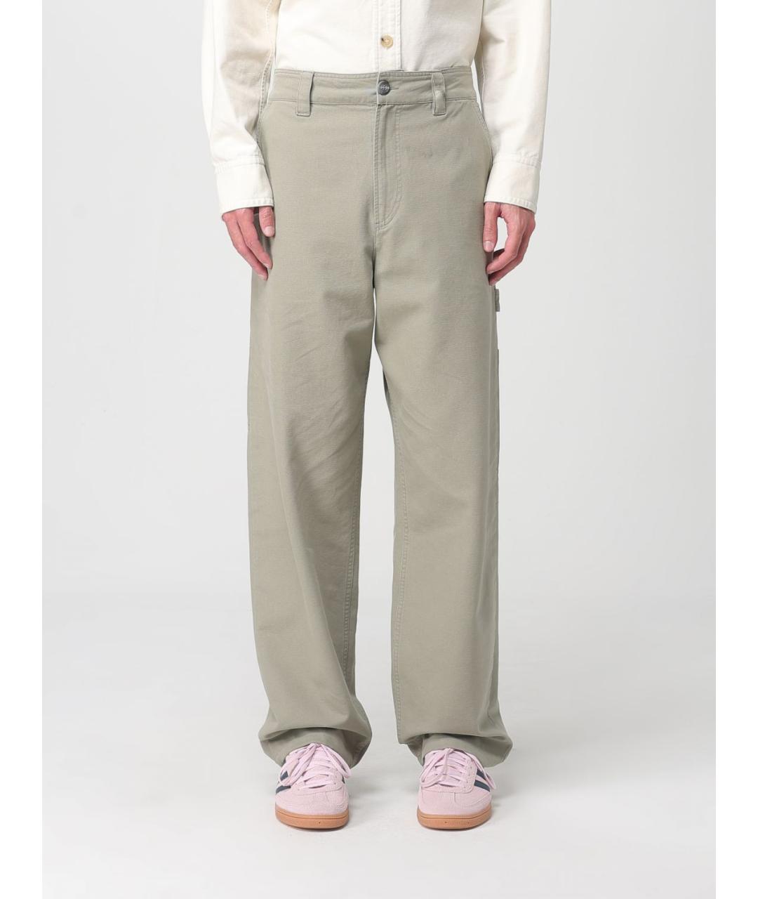 A.P.C. Зеленые хлопковые повседневные брюки, фото 2