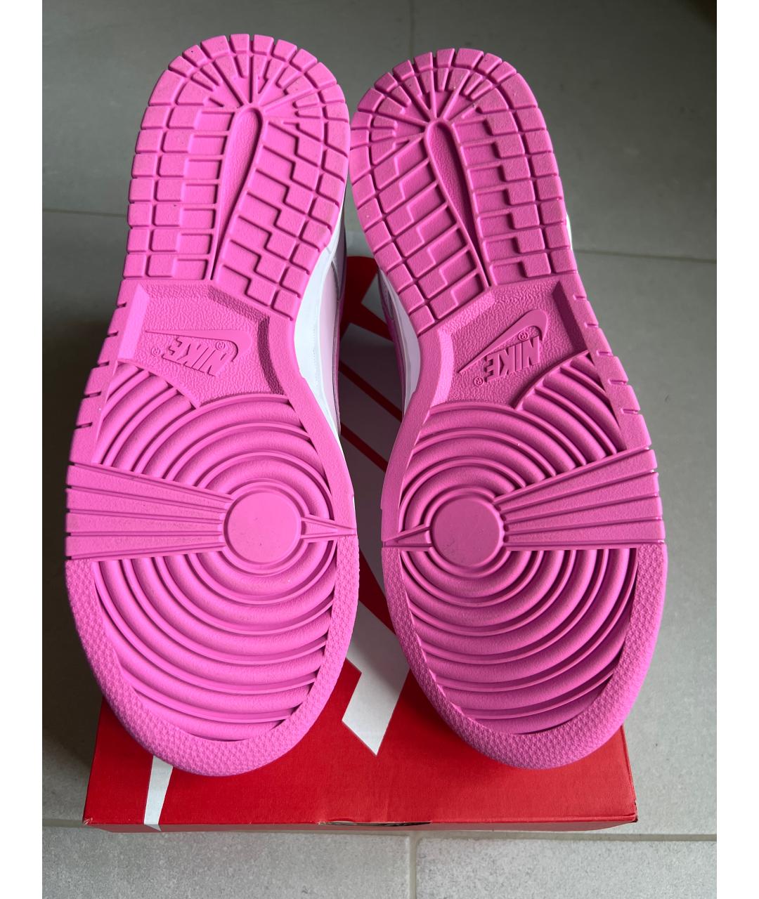 NIKE Розовые кожаные кроссовки, фото 5
