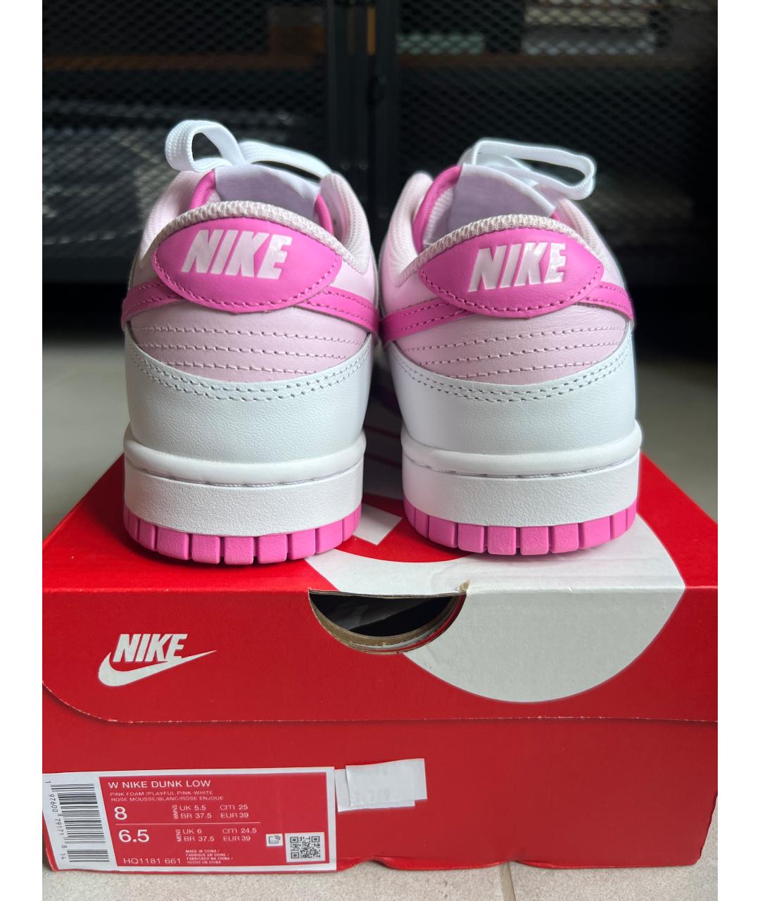 NIKE Розовые кожаные кроссовки, фото 4