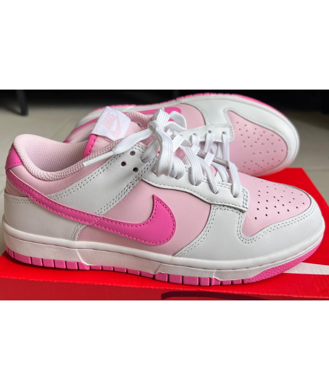NIKE Розовые кожаные кроссовки, фото 8