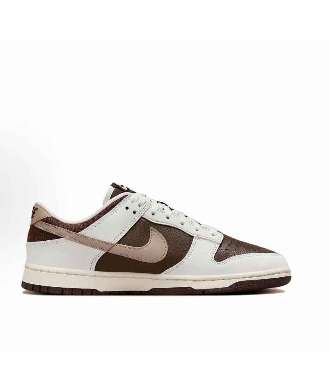 NIKE Коричневые кожаные низкие кроссовки / кеды, фото 9