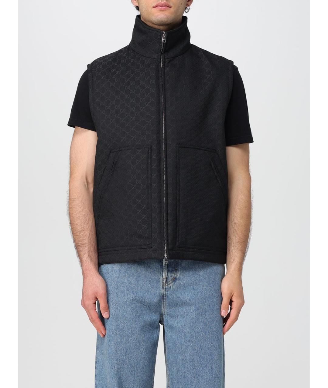 GUCCI Черный жилет, фото 2