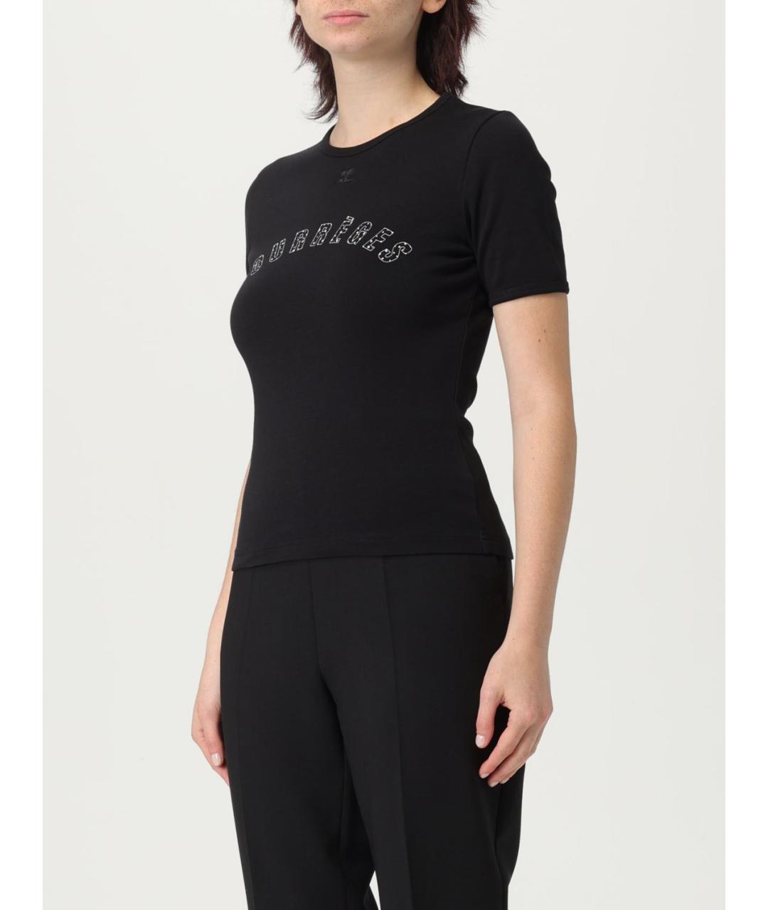 COURREGES Черная футболка, фото 4