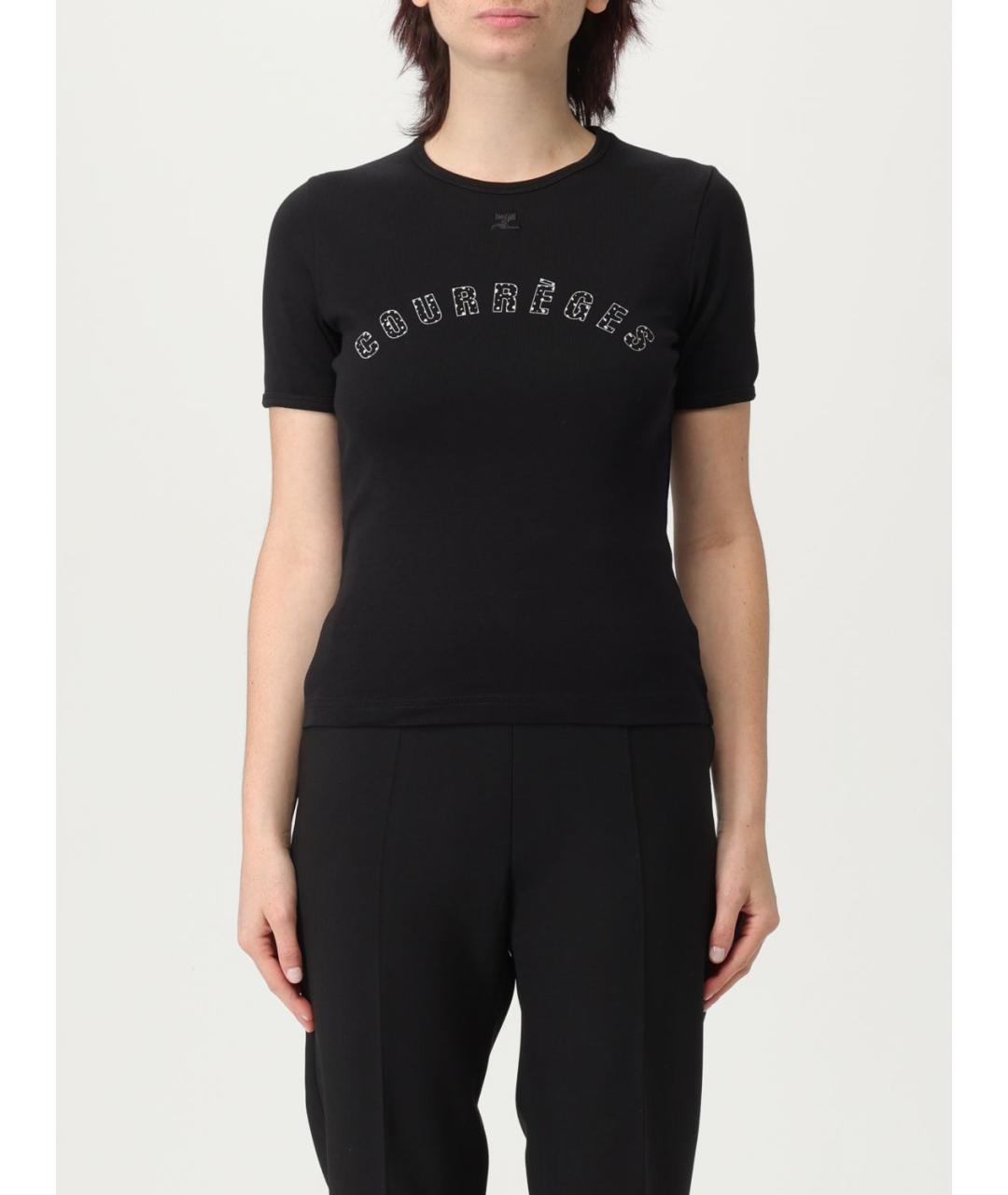 COURREGES Черная футболка, фото 2